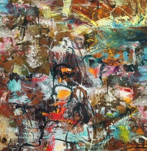 Abstract painting on canvas, artistic background